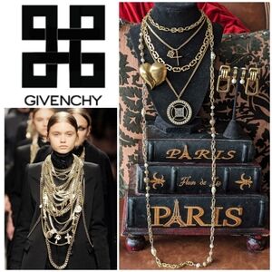 7PCS💥1977-1992💯GIVENCHY RUNWAY PEARL LOGO CROSS LOOK